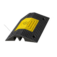 鸣固 橡塑线槽减速带 护线压线板盖线板电缆保护槽板室外 矿区专用二线槽-加宽