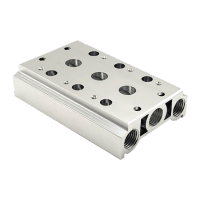 鸣固 电磁阀底座4V210/4V310气动元件汇流板连接座汇流排 4V310-10/300M4F(4位)