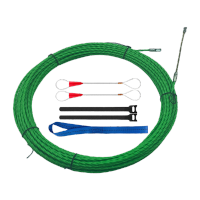 鸣固绿色涤纶扭线穿线器神器拉线电工穿线穿管器穿墙线绿色扭线4mm(滑轮头)15米套装