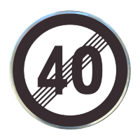 鸣固 圆形限速牌 直径80cm 解40