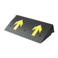 鸣固 马路牙子台阶垫 斜坡垫板 橡胶塑料路沿坡汽车台阶上坡 垫橡胶定位器100*37*18箭头路沿坡