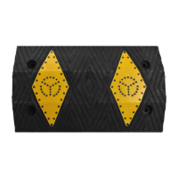 鸣固 橡塑减速带汽车限速垄加厚斜坡缓冲带公路道路面坡道5个厚奔驰款减速带-轻款500*320*45