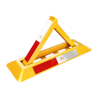 鸣固 停车桩停车占位锁加厚防撞压 三角车位锁 60cm 双锁款