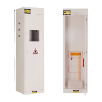 鸣固 防爆气瓶柜安全柜实验室气体报警柜液化气罐钢瓶乙炔氧气瓶柜 单瓶不带报警器(白色)