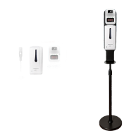 鸣固 自动感应皂液器手部消毒酒精喷雾器免洗洗手液机立式测温仪一体机 圆底架重黑色支架+喷雾机+测温仪