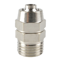鸣固 气动快拧接头 螺纹直通 铜镀镍 气管软管快插 快拧PC8-04