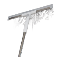 鸣固 刮水器 多功能不沾头发刮水器 地刮扫水卫生间浴室硅胶扫把 1个胶条 35*113cm