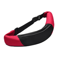 鸣固 自动充气救生腰带拉链带口袋大浮力三秒充气气胀式救生圈 红色自动款