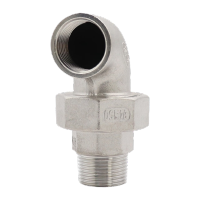 鸣固 304不锈钢内外牙弯头活接 耐磨损耐高温内外丝软硬密封接头管件 DN40 1寸半