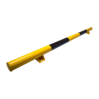 鸣固 钢管停车位挡车器 倒车挡车杆 车位车轮定位器汽车限位器 槽钢款200*7.6*10cm