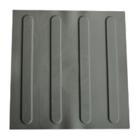 鸣固 PVC橡胶盲道板 橡塑盲道砖 防滑盲人行道指路砖安全盲道板路 灰色条状(30*30cm) (5个)