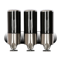 鸣固 皂液器 壁挂手动皂液器 壁挂洗手液器 皂液盒 黑三头