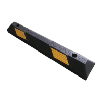 鸣固 橡塑停车位挡车器 车库限位器 车轮车位定位器止退器75波点定位器750*150*100