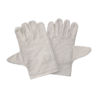 鸣固 电焊手套 劳保手套甲布耐磨加厚 6道线工业防护帆布手套 6线半衬经典款 10双装