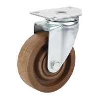 鸣固 耐高温轮中型耐300度烤箱轮玻纤电木万向轮蒸汽房推车轮5寸万向轮(360°转向)