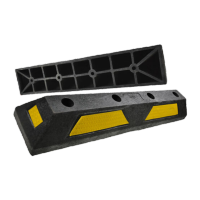 鸣固 橡塑停车位挡车器 车库限位器 车轮车位定位器止退器75四膜定位器750*150*100