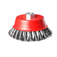 鸣固 清洁钢丝刷 钢丝扭结刷 螺碗打磨除锈抛光球钢丝刷 3寸 M14*2 5只 KW835312