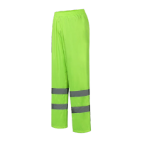 鸣固 户外分体雨衣公路养护环卫雨衣套装定制免费印反光字 150D绿色 XL