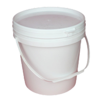 鸣固 ZJ5076清洁塑料广口桶塑料桶 水桶调味品香精桶 5L(5个装)