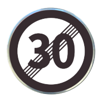 鸣固 圆形限速牌 直径60cm 解30