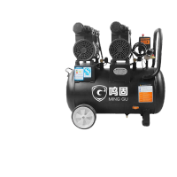 鸣固 无油空压机小型220V气泵空气压缩机轮胎充气仪器吹尘小型充气泵 750W-9LKW339142