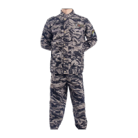 鸣固 迷彩服套装 新式春秋透气学生军训服耐磨户外劳保工作服 黑鹰迷彩 185cm