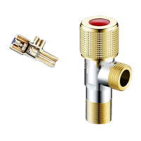 鸣固  三角阀冷热水加厚角阀304不锈钢4分角阀进水阀开关  荔枝轮红标