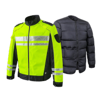 鸣固 安全反光雨衣防泼水巡逻服男女 反光衣骑行服 交通路政高速执勤服 棉衣款 XL码