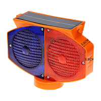鸣固 太阳能警示爆闪灯 LED双面猫眼灯红蓝闪光路障灯夜间道路施工护栏灯路锥灯 磁铁款
