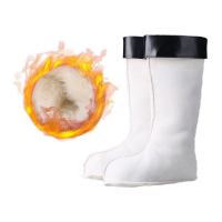 鸣固 雨鞋内胆棉套 39cm长毛防寒加厚保暖袜套 小码(适合38-42码)MG-ZB-9451