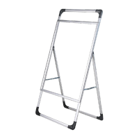 鸣固 海报架 铝合金海报架广告牌展示牌kt板展架立式落地式宣传展板架子展示架 单面架90*120