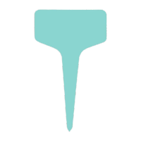 鸣固 T型插地PVC标签(500个)塑料园艺标签多肉植物标签插地记号牌绿植标牌 绿色 6×10cm