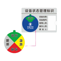 鸣固 设备状态管理标识牌 15*10cm 4区D款