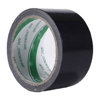 鸣固 布基胶带 哑光防水胶带 地毯胶带 舞台摄影遮光胶带 黑色 25mm*10mHR