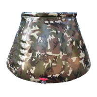 鸣固 ZL2802饮用水囊 抗旱救灾迷彩软体储水罐(带盖) 车载移动水袋 沙漠山区 地震储水袋 1吨