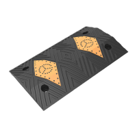 鸣固 减速带橡胶 乡村公路道路坡道加高斜坡缓冲带 奔驰款50*32*5cm二合一(一米价)