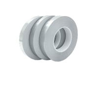 鸣固 铝箔胶带 胶粘双面导电胶带0.065mm厚自粘纯铝阻燃防尘防潮热反射隔热耐高温胶带 双面导电55MM*30M 5卷