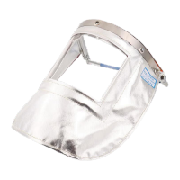鸣固 帽式铝箔面罩 隔热防护面屏铝箔面罩1个 MG-TB-9500