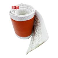 鸣固 硅胶魔术贴搭扣式防火套管 内径45mm