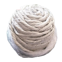 鸣固 石棉保温隔热耐高温石棉扭绳耐火石棉绳 无尘型4mm(3米)