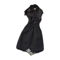 鸣固 户外工作防水防雪套加长防刮脚套防沙护脚套防虫鞋套 L码-黑色 一双