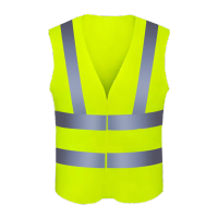 鸣固 反光背心 防汛马甲反光衣交通骑行马甲汽车安全警示 两横两竖魔术贴款10件装