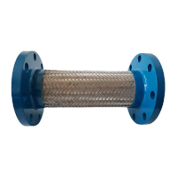 鸣固 MGS0191 碳钢法兰式金属软管304管网软连接波纹管 L300MM DN40