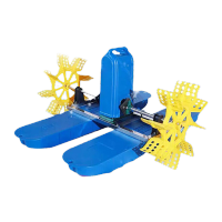 鸣固 水泵 鱼塘增氧机 水车式增氧泵 水产养殖机大型池塘制氧泵鱼池增氧机 1500W水车式增氧机4个叶轮380V