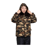 鸣固 劳保棉大衣 加厚保暖防风抗寒冷库棉袄 中长款-沙迷 185 MG-ST-2942