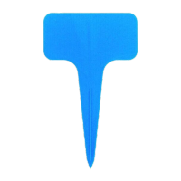 鸣固 T型加厚插地PP标签(500个)塑料园艺标签多肉植物标签插地记号牌绿植标牌 蓝色 6×10cm