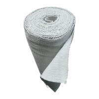 鸣固 无尘石棉布纤维布隔热布电焊阻燃保温防火排气管隔热布带 1M*0.5M*4MM