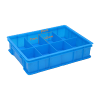 鸣固 塑料分格式零件盒工具盒小八格箱378*278*83mm