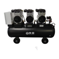 鸣固  空压机气泵空气压缩机 无油 汽泵机器气磅工业级打气泵 1600W*3-120L 380v铜线四级 +五件套