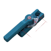 鸣固 铝合金门窗双向月牙锁 绿[孔距50-55mm]3号钩